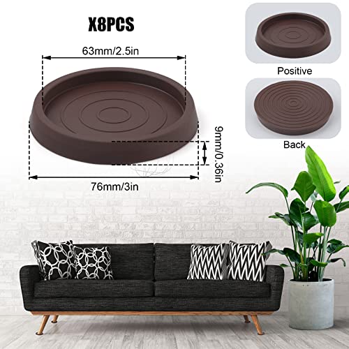 8PCS Furniture Caster Cups - Image 2