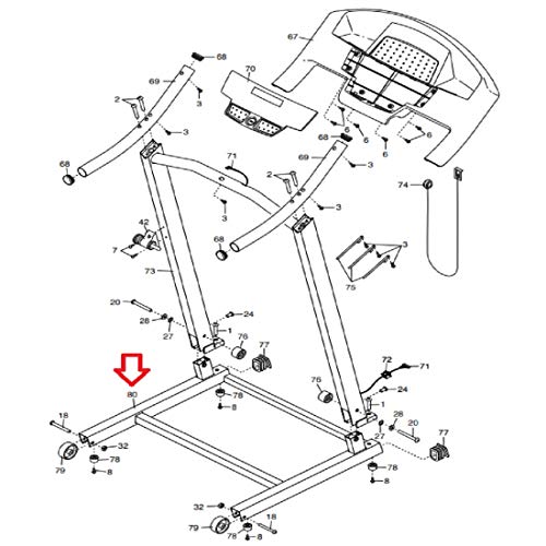 Image of Base Frame 387904 Works with Wes-lo Cadence R 5.2 G 5.9 G 5.9I Treadmill
