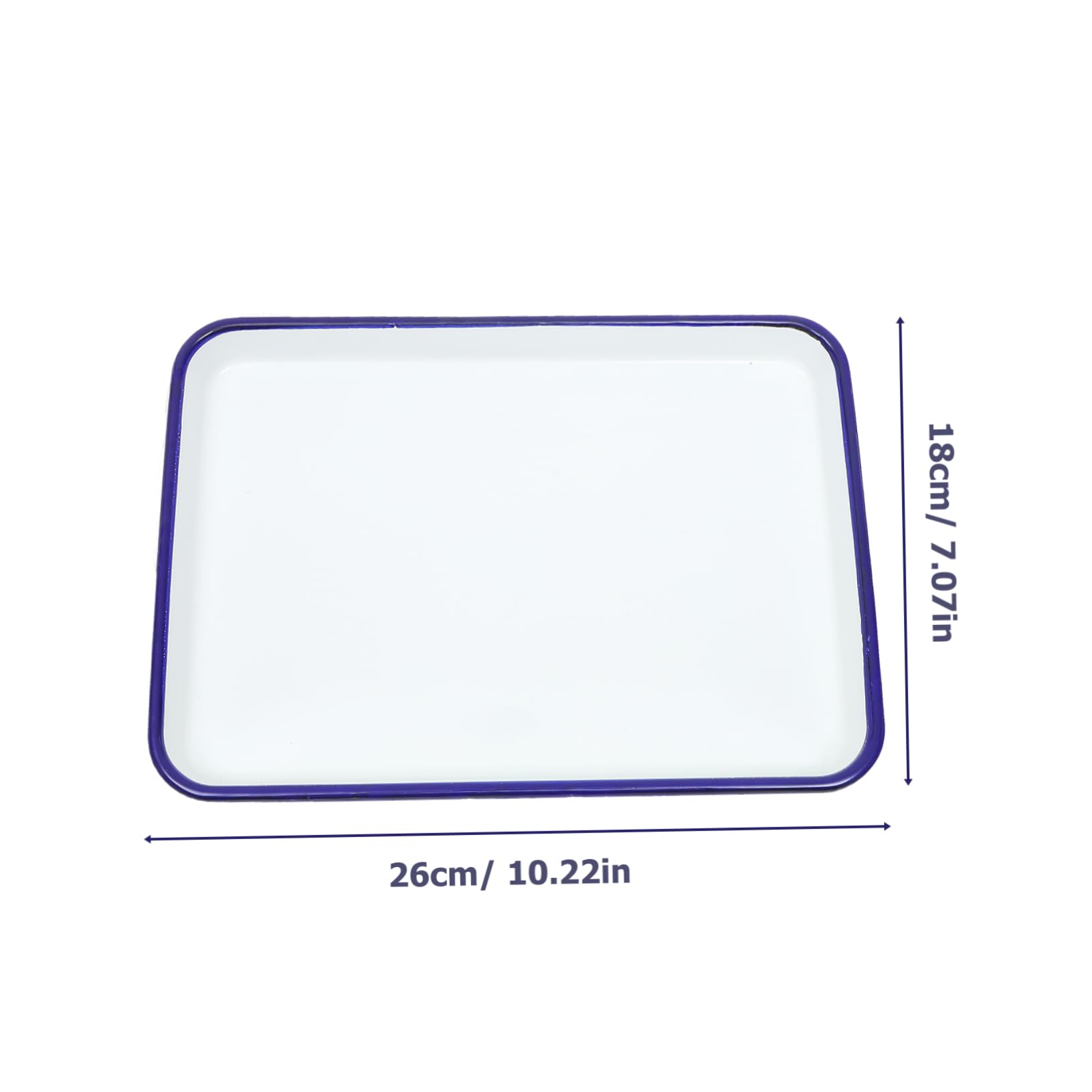 DECHOUS 1pc Enamel Baking Pan, Baking Roasting Pan Tray Rectangular Serving Dish Pie Baking Sheet Tray Set for Home, 26x18cm