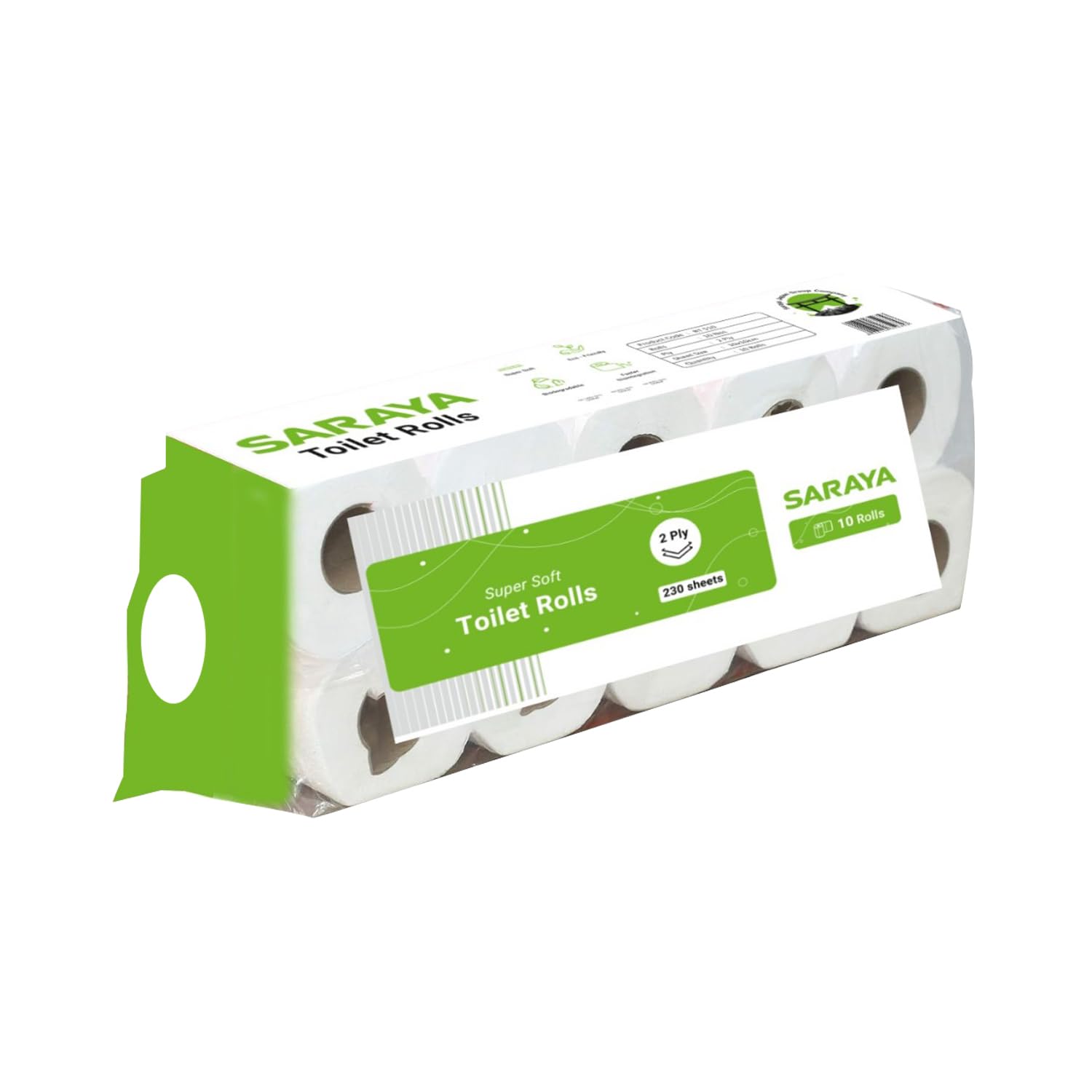 Mystair 2 Ply Toilet Paper Roll - 10 Rolls (230 Sheets) - Soft, Strong, Highly Absorbent, and Hygienic (B0D2XYQP5T) Amazon Price History, Amazon Price Tracker