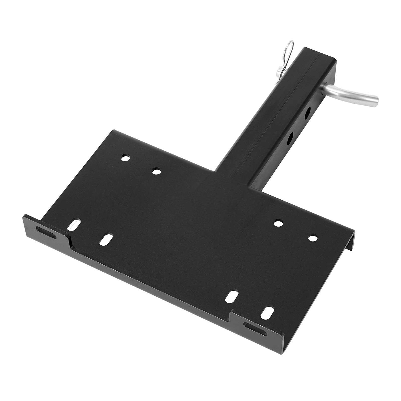 VEVOR Support de Treuil Remorque, Charge 6803 kg, Plaque de Montage Treuil pour Attelage Remorque de Récepteur 50,8 mm, avec 2 Trous de Fixation, Acier Thermolaqué, pour VTT, UTV, Camionnettes, Noir