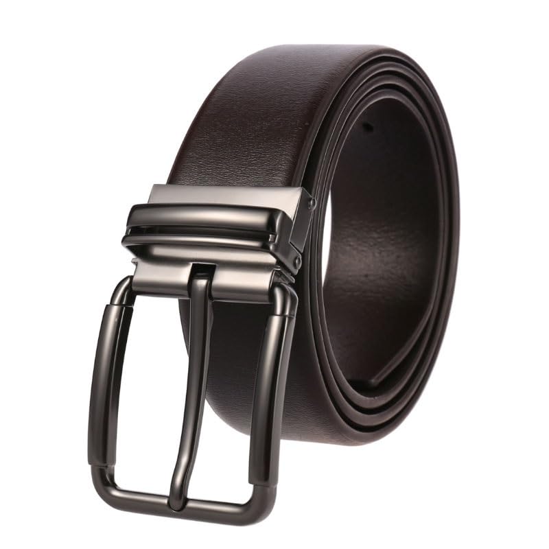 Mens Leather Belt Fashionable Casual Versatile Alloy Pin Buckle