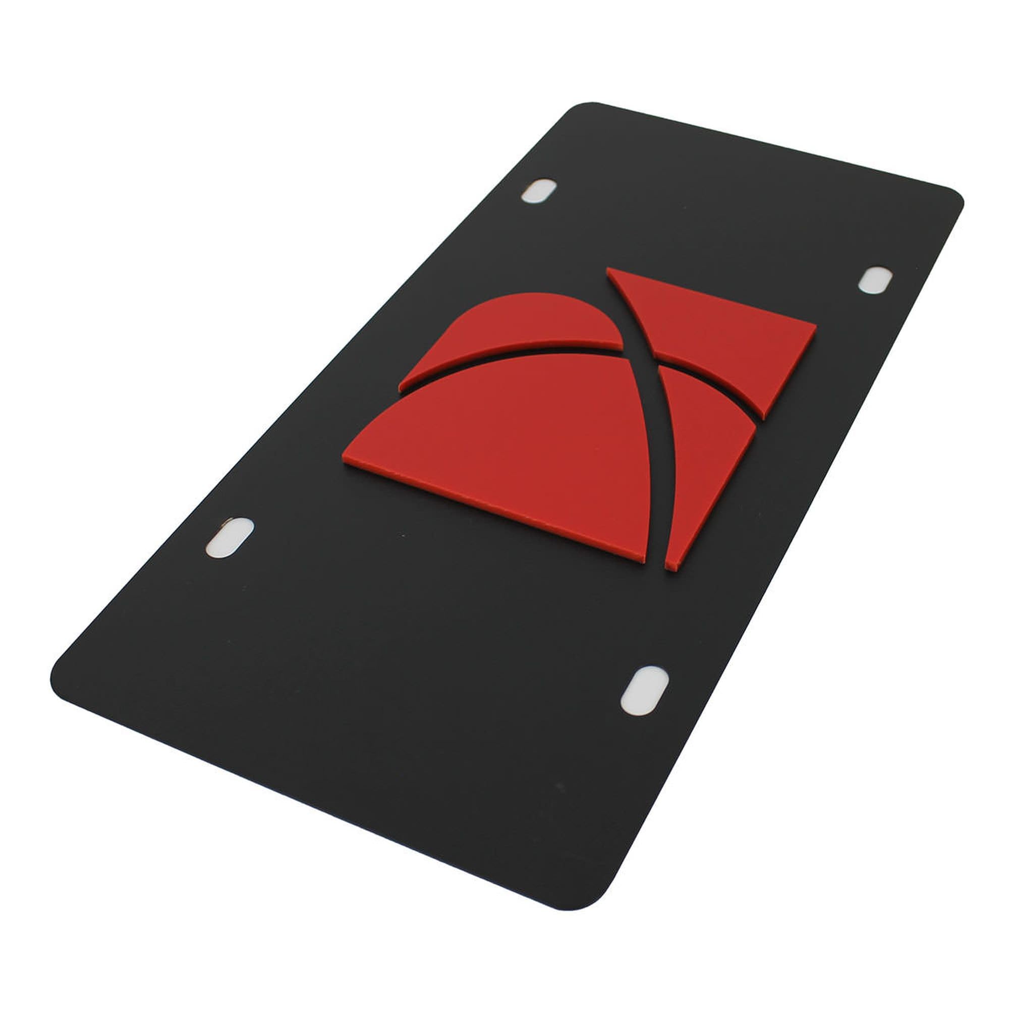 Saturn License Plate on Black Steel