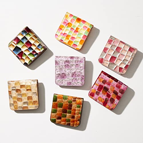 Align mini type Cute wallets weighing only 2.7 oz. Leather made by Life in Italy Cowhide ART.LE MURRINE Women's Elegant, easy-to-use and beautiful In gift box (Beige) 6