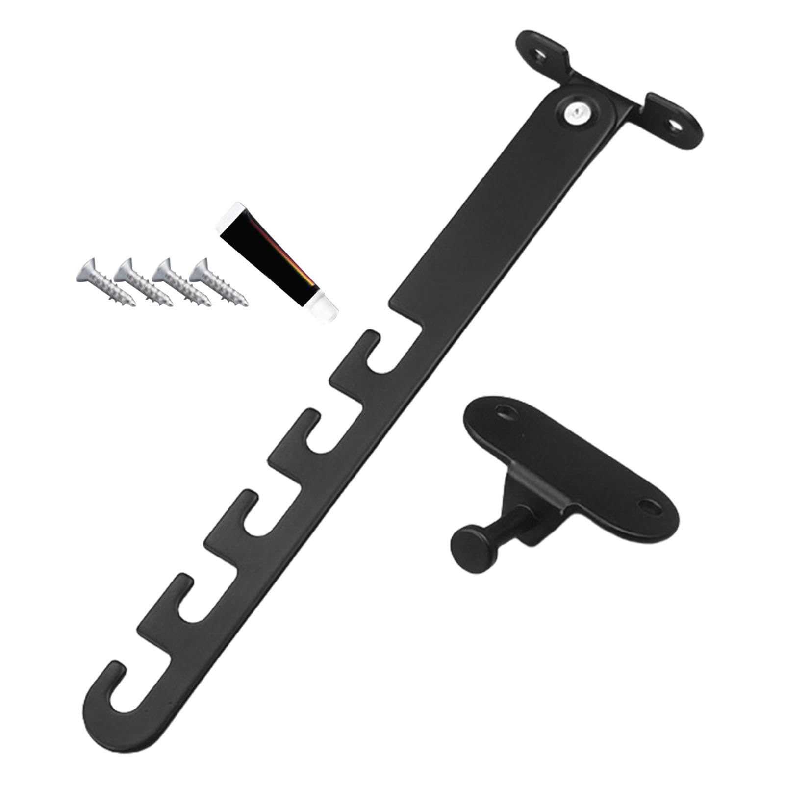 Amazon | Gungtj ウィンドウセーフティロック 転倒防止リストリクターロック 開き窓用 |  チャイルドプルーフリストリクターセーフティロック 4つのスロット付き すべてのタイプのウィンドウに適しています | 窓用金物