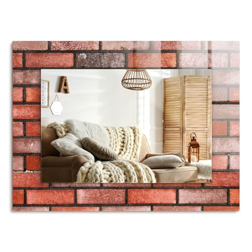 Miroir imprimé design moderne minimaliste 80x60 cm décoration murale