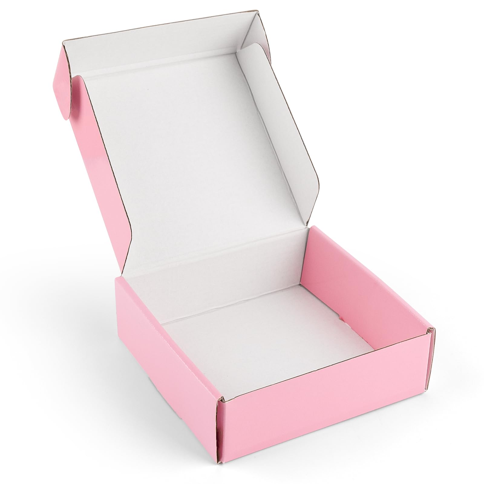 Golden State Art, 6x6x2 Pink Mailing Box, 26 Pack Sturdy Gift Box Mailers Small Business, Shipping Supplies Cardboard Corrugated Packing