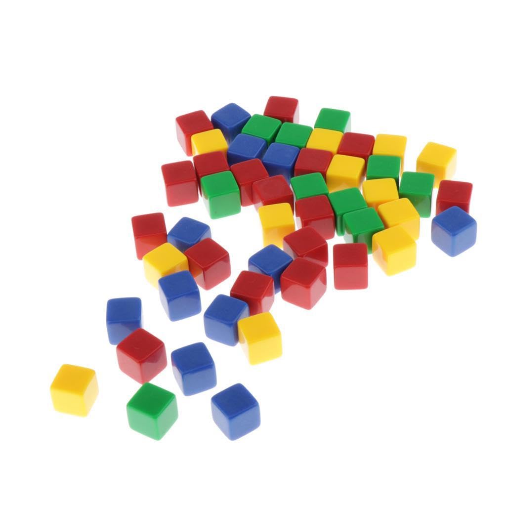 Amagogo Dados D6 en Blanco Opaco de Plástico 100x para Juego de DND