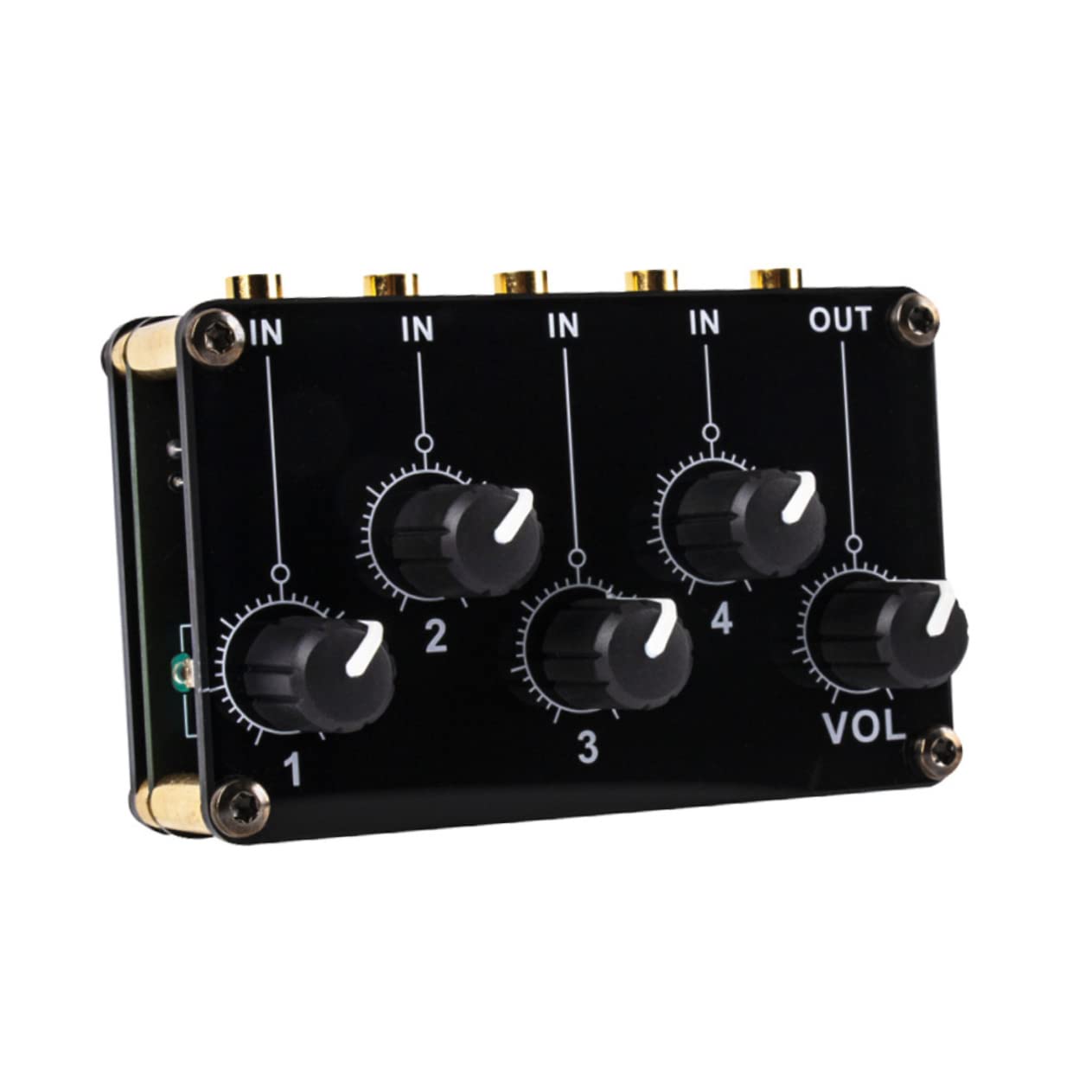 Toddmomy 2 Piezas Mezclador de Audio Estéreo Mini de Entradas Controlador de Volumen Independiente de Sonido Equipos de Estudio y Hogar