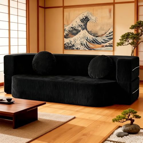 MBBTAG ソファーベッド 2-3人掛け シングル 折り畳み ダブル 一人暮らし ソファー コンパクト 組立不要 座椅子 高反発ウレタン 洗えるカバー カウチソファ フロアソファ ローソファー 家族団らん 来客用 おしゃれ モダン リビング 寝室 くつろ