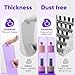 JIASHENG Nail Polish Organizer Case Holders, 48 Bottles Universal Nail Storage Box for Double Side Adjustable Space Divider for Acrylic Nail Gel Dip Powder Tips Set with Toe Separator, Purple