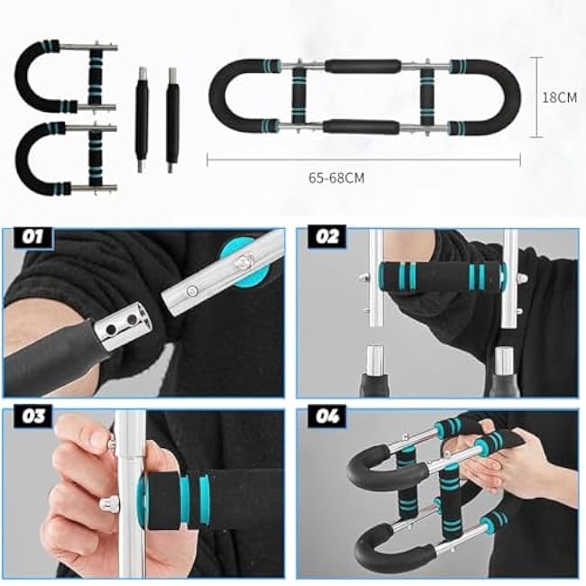 Twister Arm Trainer - Adjustable 60-110lb Resistance with High-Tensile Steel Spring, Portable Arm & Chest Workout Equipment for Forearm, Triceps Strength Training, Home Workout Equipmen for Men&Women