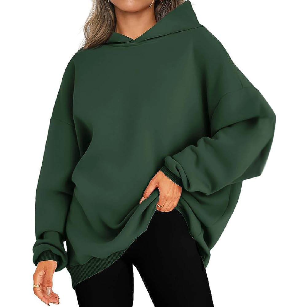 Sweat à capuche femme cache les formes : pull grand taille confortable - 4