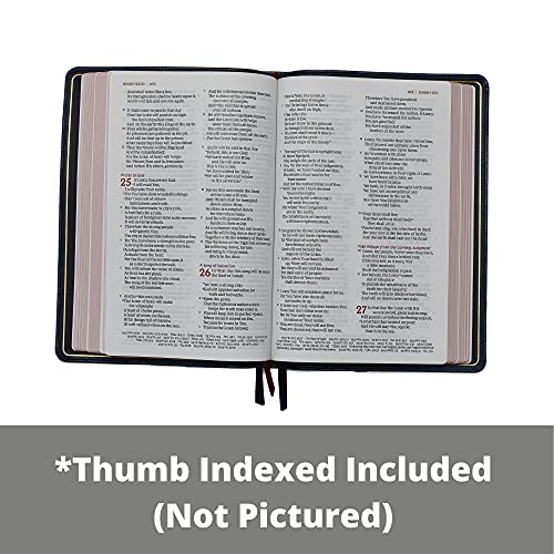 Image of NKJV, Thinline Reference Bible, Large Print, Leathersoft, Black, Thumb Indexed, Red Letter, Comfort Print: Holy Bible, New King James Version
