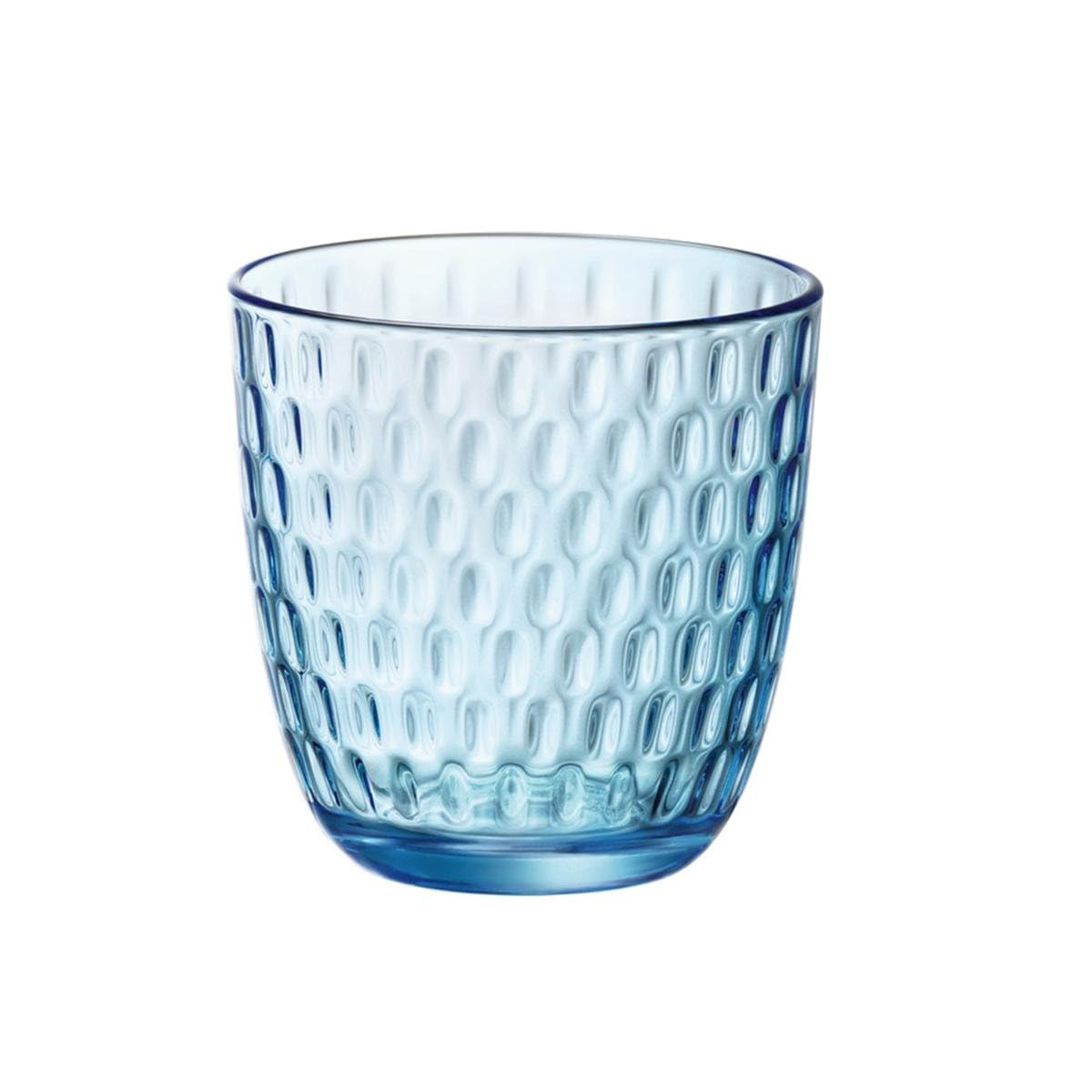 Bormioli Rocco Slot Glasses Set, Blue, 6 Units (Pack of 1)