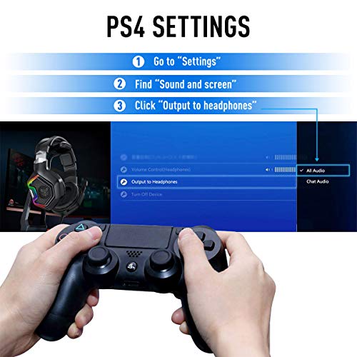 ONIKUMA PS4 Headset -Xbox One Headset Gaming Headset with 7.1 Surround Sound Pro Noise Canceling Gaming Headphones with Mic 