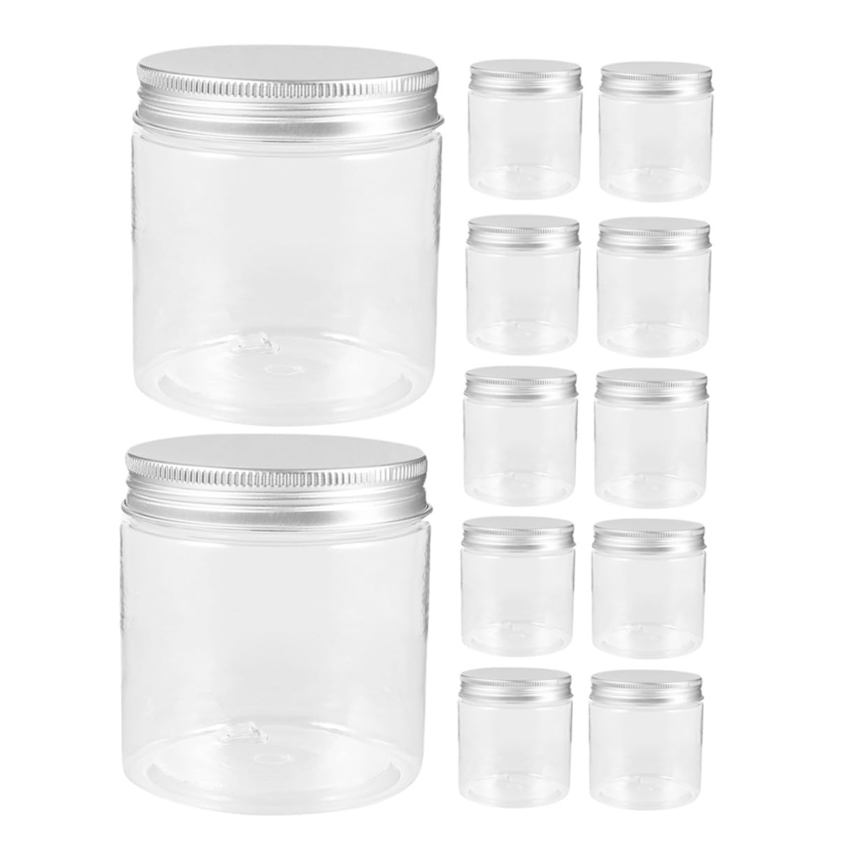 DOITOOL 20 Stück Teiliges Transparente Mini gläser mit Silbernen Aluminiumdeckeln Luftdichte Vorratsgläser für Marmelade Honig Zuckerpeeling Vielseitige Aufbewahrung zu Hause