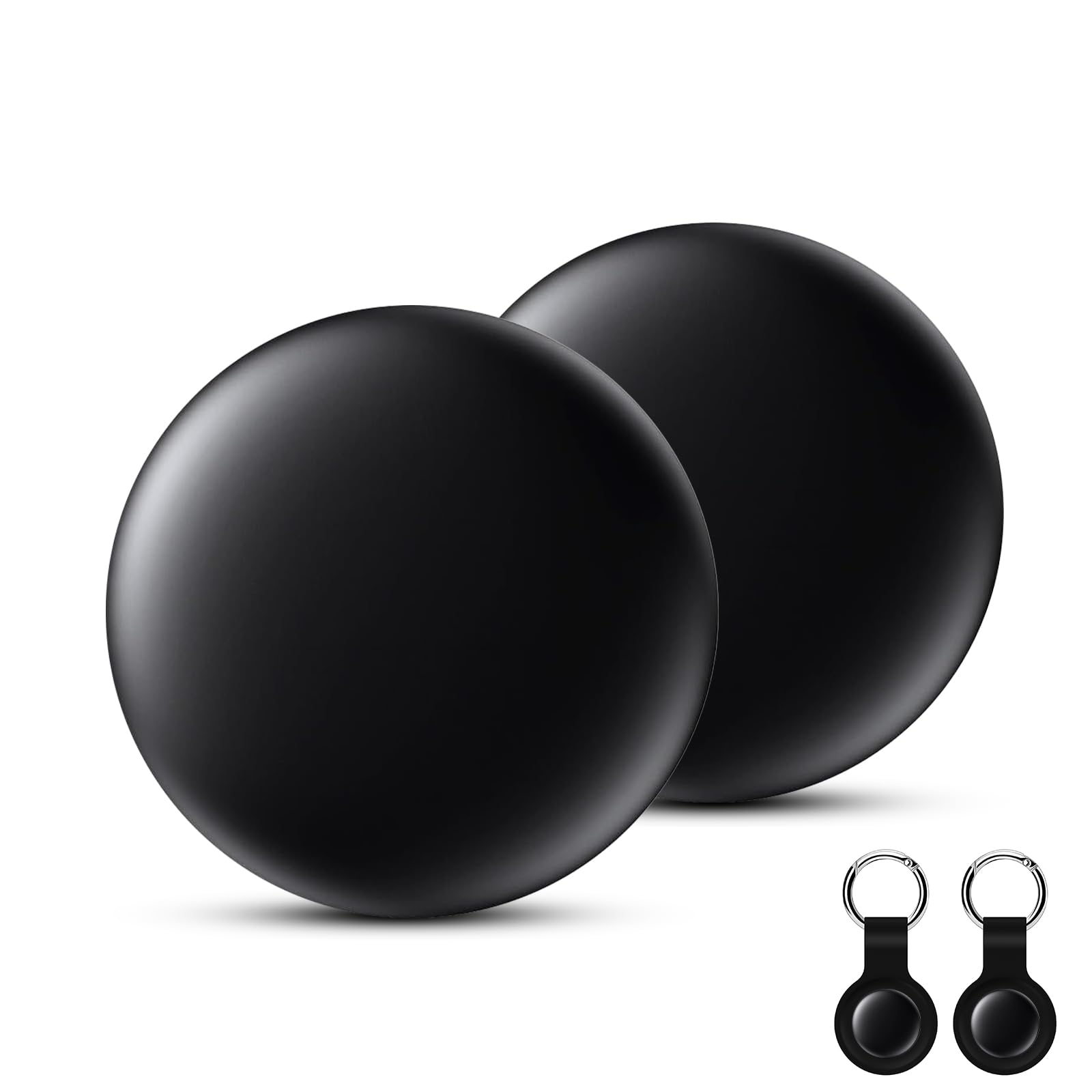 Luggage Tracker Tags Bluetooth Air Tracker for Apple Find My[ iOS ONLY ] Key Finder Locator for Wallet,Keys, Luggag,Backpack,Pets,Car Replaceable Battery Smart Tag Item Finder with Waterproof Case