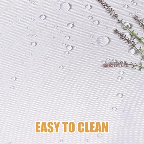Grand rideau de douche en polyester blanc imperméable avec crochets