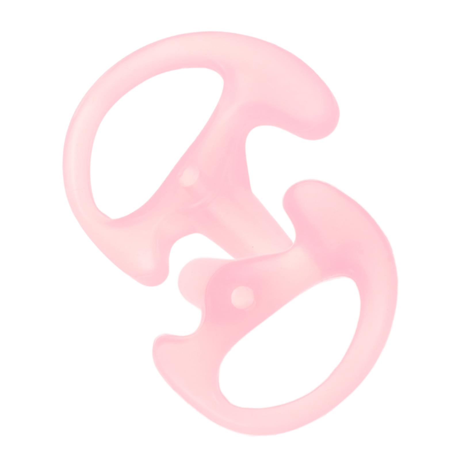 SUPVOX Interphone Ear Plugs Adjustable Triangular Ear Hook Soft Silicone Replacement Earpiece 1 Pair of Pink Reusable Earbuds