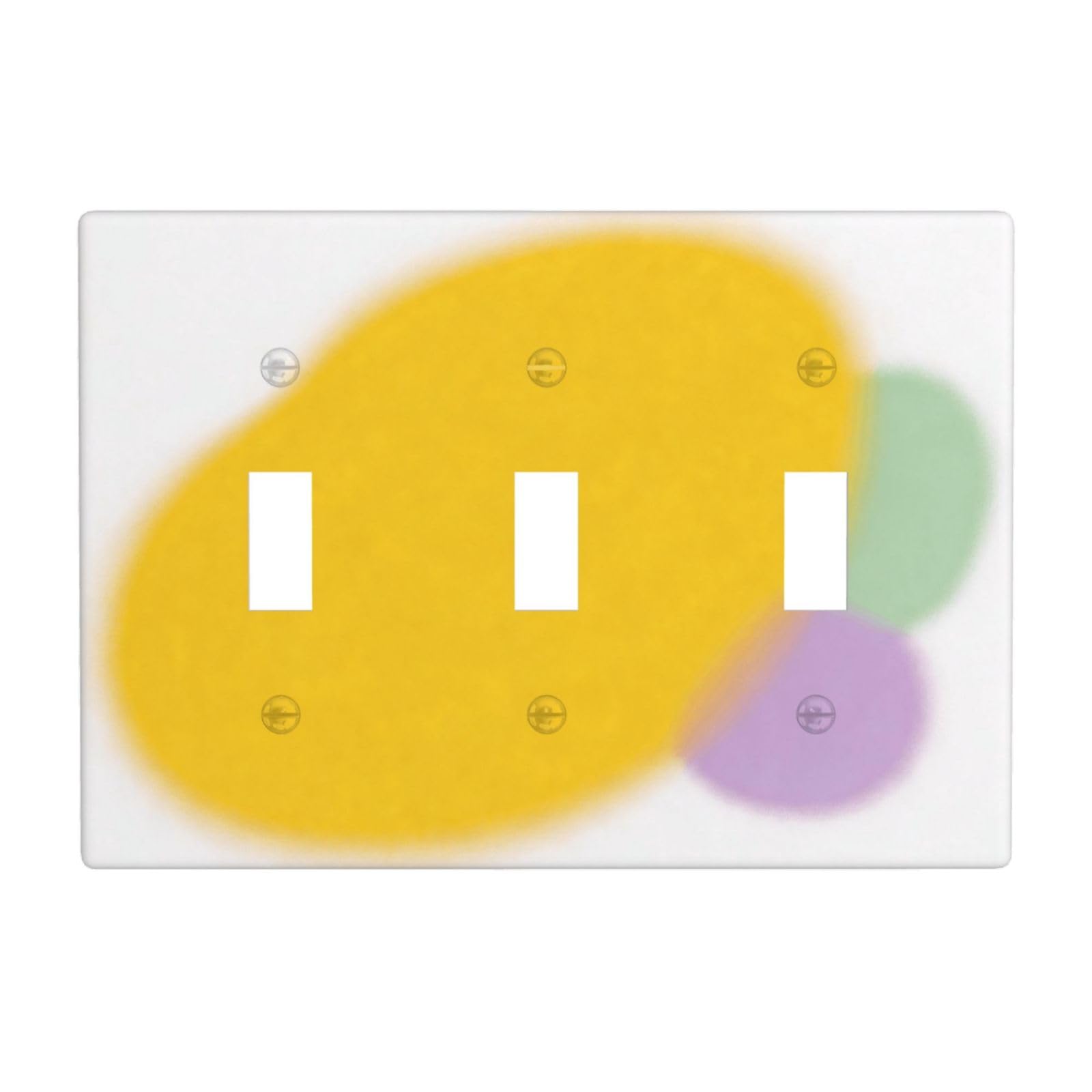 Citrus Mint Fade 3 Gang Switch Plate Cover-Unbreakable Polycarbonate Wall Plate, Heat Resistant Toggle Switch Decor for Home