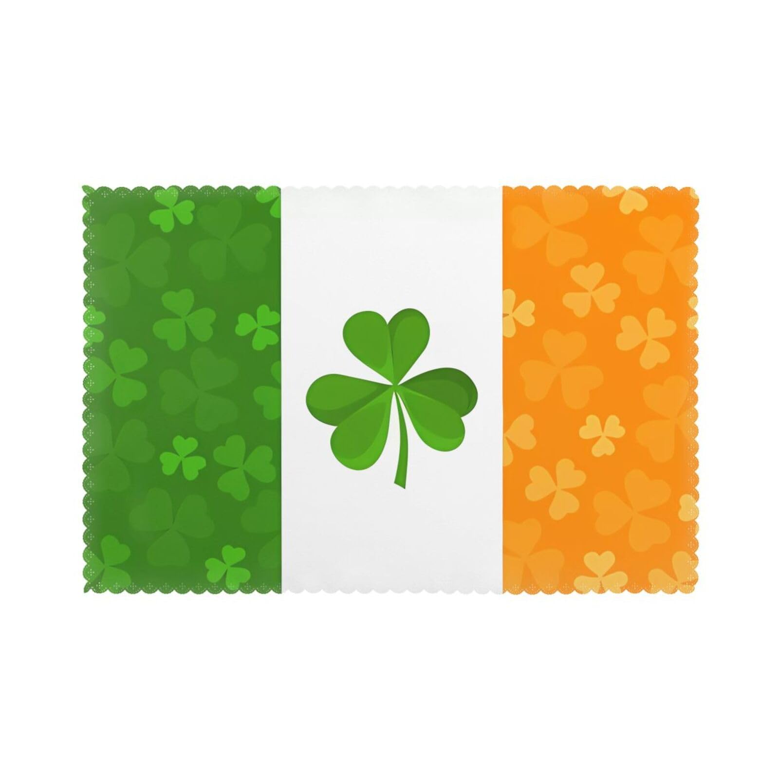 irish flag Placemat set of 6, oil-proof, washable, suitable for kitchen, restaurant, party, etc.