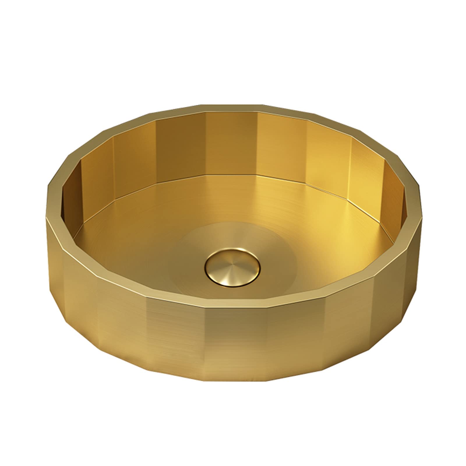 Sjdopulse Golden Vessel Sink Vessel Vanity Sink Bathroom Vessel Sinks, Commercial Matte Oval Vessel Sink 17.7 × 14.5 Inch Vessel Bathroom Sink, Durable T304 Stainless Steel Handmade Bathr