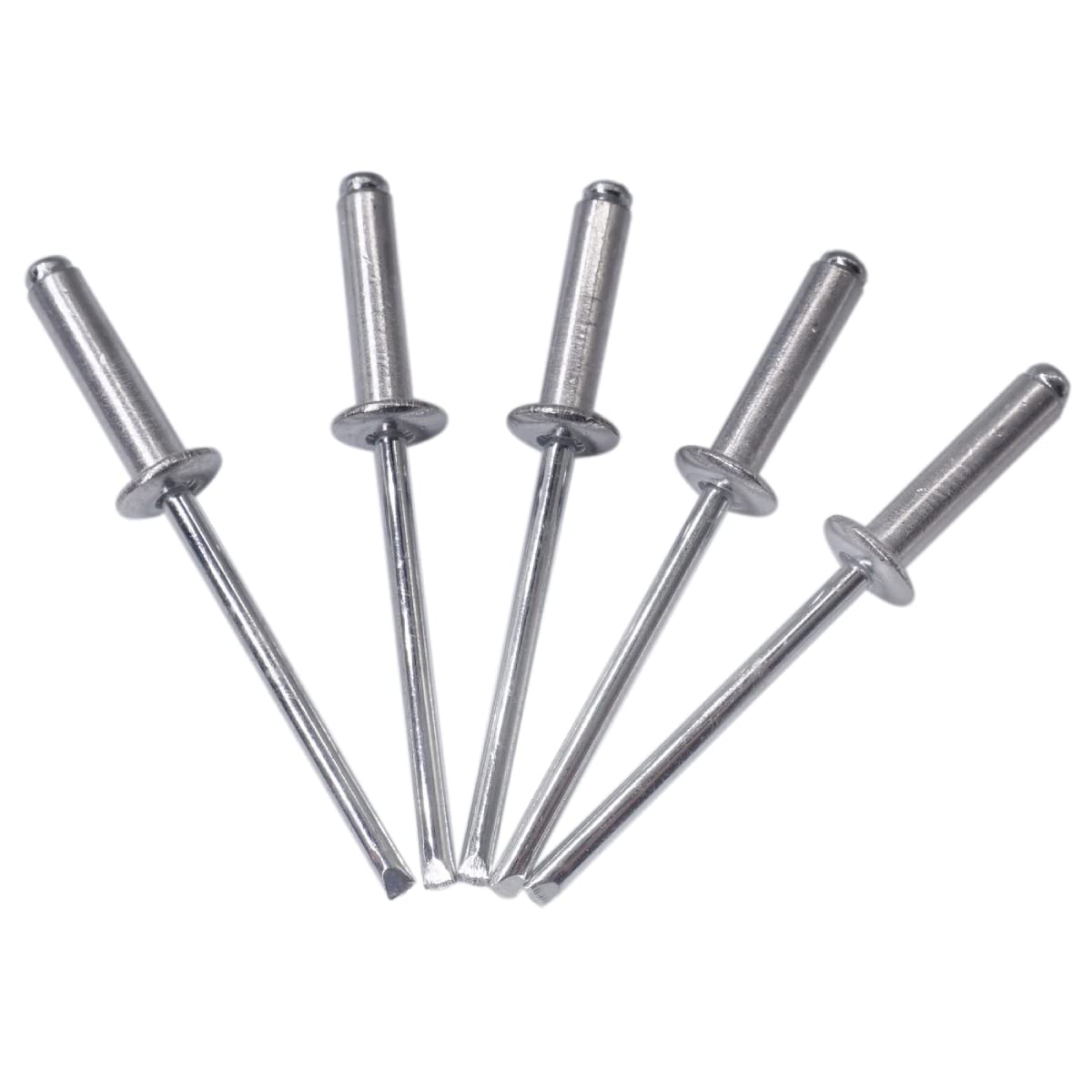 (Pack of 400 pcs) Blind Rivets 4.0 x 16 mm, Dome Head Open Type, DIN 7337, Aluminum Rivet and Steel Mandrel, Pop Rivets (400, 4.0 x 16 mm)