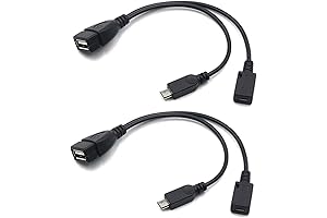 2-in-1 Micro USB to USB Adapter (OTG Cable + Power Cable)