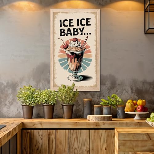 Image of NoWorries Wall art framed painting food posters for cafe decor (Synthetic wood frame) inch300 GSM premium art HD prints inch Wall painting for Home & Kitchen Decor (Pattern illustration)( Set of 1, Framed Painting) (NATURAL, ART-5, 10X19INCHES)