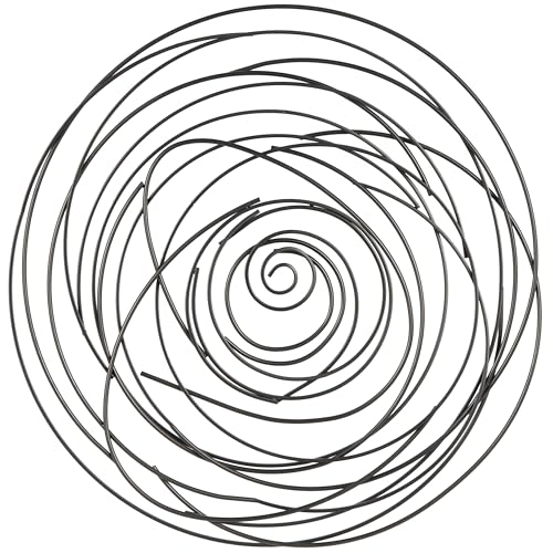 Deco 79 Metal Abstract Home Wall Decor Round Overlapping Lines Wall Sculpture, Wall Art 36 x 1 x 36, Black