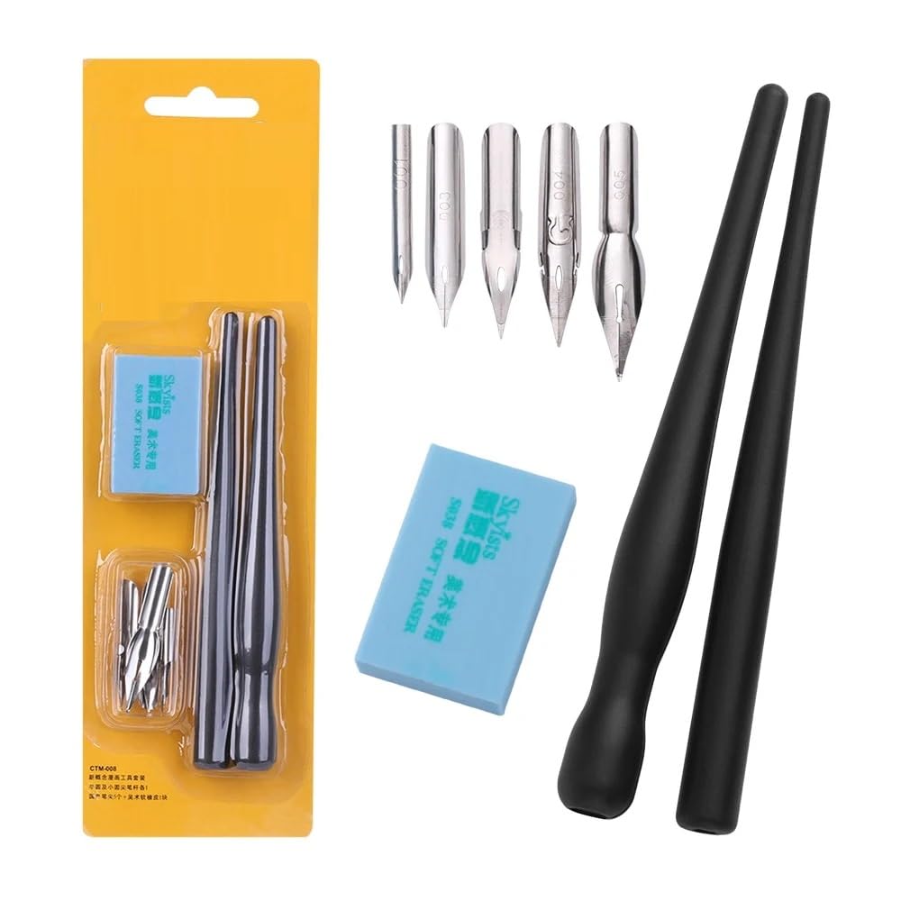 Arvachin Calligraphy Pen Set – Comic Pen Dip Fountain Pen Set Calligraphy Drawing Painting Tool Nib Sketch Pens