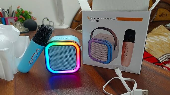 VENTURER Karaoke Machine and accessories in packaging