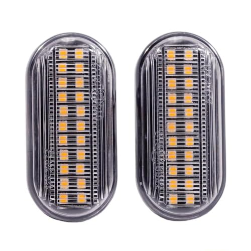 Hacreyatu Clignotants latéraux dynamiques pour Indicateurs latéraux Pour Dacia Duster Dokker Lodgy Renault Megane 1 Clio 1 2 Kangoo Espace Smart Fortwo 453...