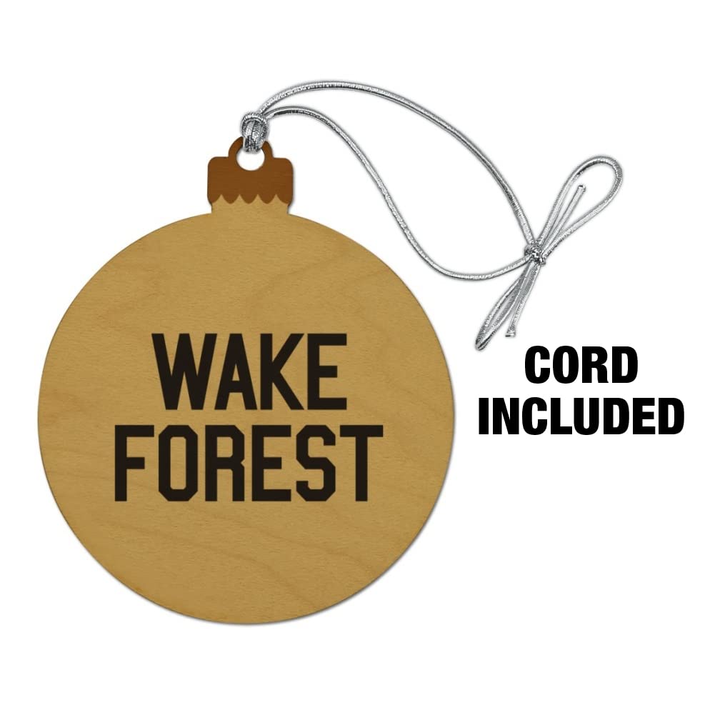 GRAPHICS & MORE Wake Forest University Secondary Logo Wood Christmas Tree Holiday Ornament