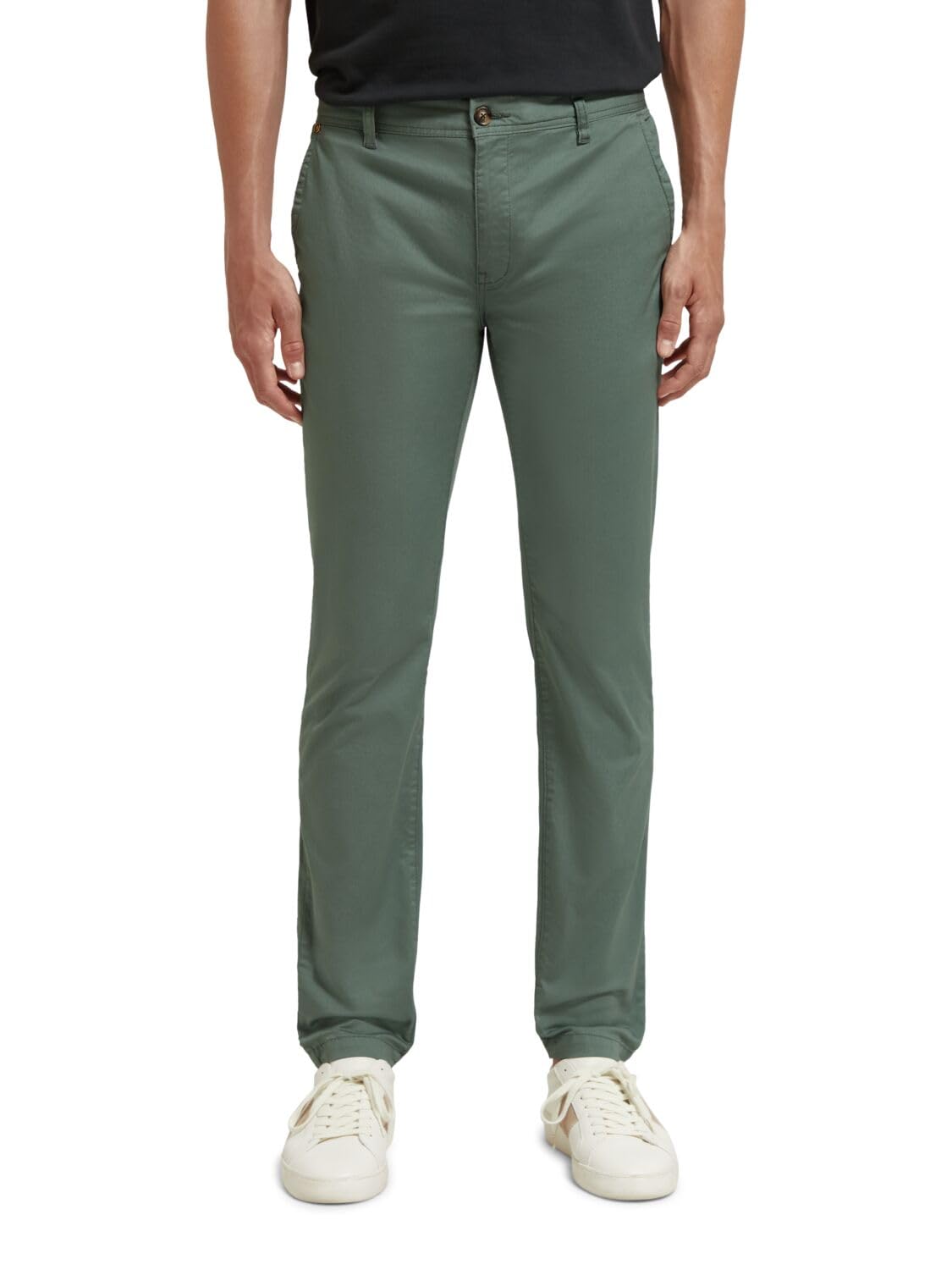 Scotch & Soda Mott Seasonal Essential in Organic Cotton Herren Hose, Seaweed, 30-30