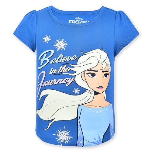Disney Frozen Girls 4 Pack Short Sleeve T-Shirt for Toddler and Big Kids3