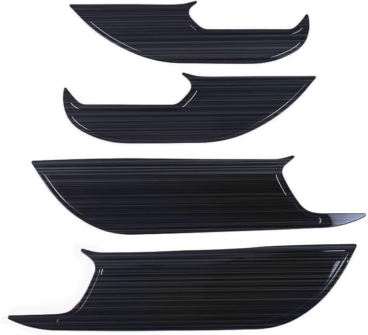 Door Anti Kick Pad Cover Compatible with Toyota RAV4 2025 2024 2023 2022-2019 Door Scratch Protector Molding Trim Interior Car Accessories Stainless Steel 4PC(Black Brushed Finish)