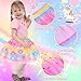 Princess Dress Up for Girls 4-6, Toddler Toys for Ages 3-6, 6 PCS Light Up Toddler Dress Up Clothes with Bracelet, Necklace, Kids Toys for 3 4 5 6 year old Girl Christmas Halloween Birthday Gift