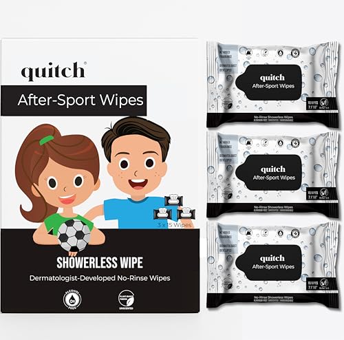 Quitch After-Sport Wipe Unscented Shower-Free Cloth for Kids & Baby, Rinse-Free Body-Wipe,... Quitch After-Sport Wipe Unscented Shower-Free Cloth for Kids & Baby, Rinse-Free Body-Wipe,...