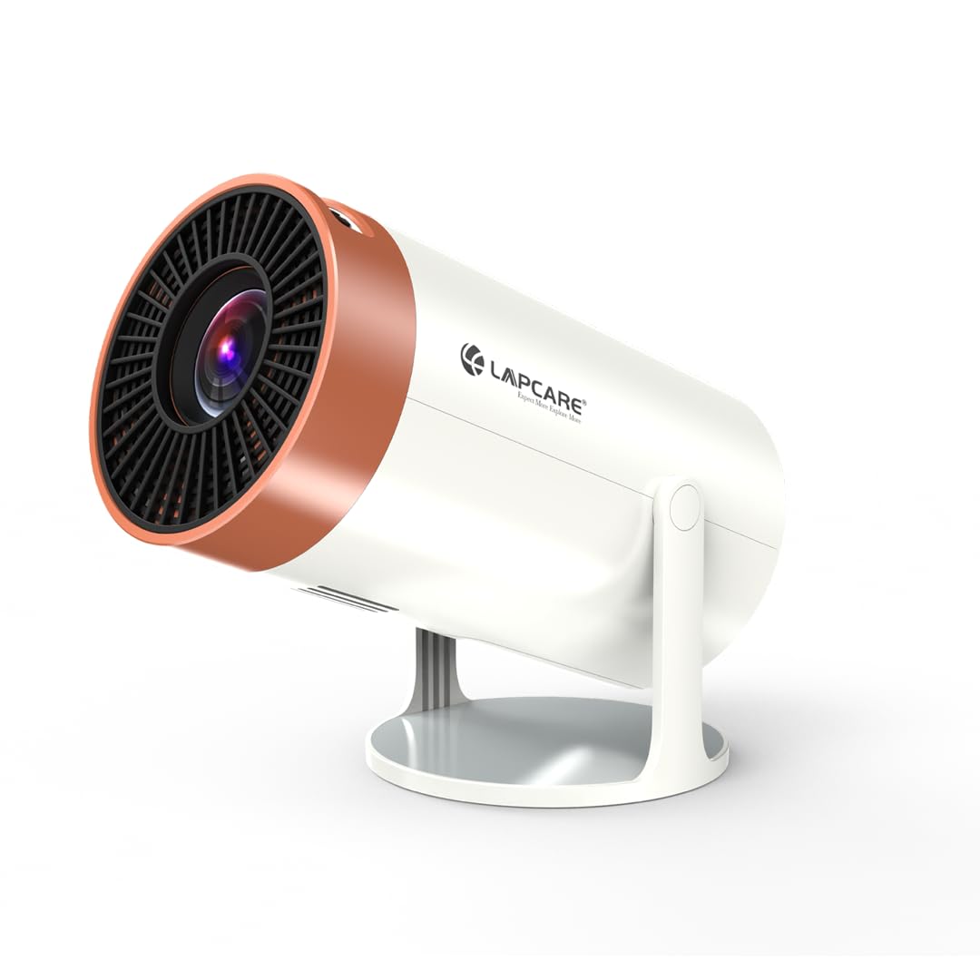 LAPCARE LLP-012 LED Projector with 1080p HD Resolution, Rotatable Design, Built-in Streaming Apps, 2500 Lumens, Screen Mirroring, 3 W Speaker, 1 GB RAM & 8GB ROM (White)-image-2