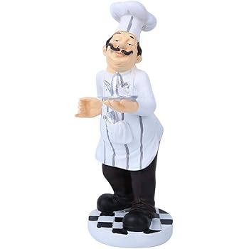 Amazon De Atyhao Chef Figur Koch Chef Harz Statue Fur Zu Hause Kuche Restaurant Cafe