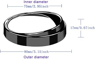 ESreake 2PCS Small Blind Spot Mirror, 3-inch Round HD Glass Convex Rear View Mirror, Strong Adhesive for Car, Van, SUV and Trucks (3"(75mm), Black Frame)