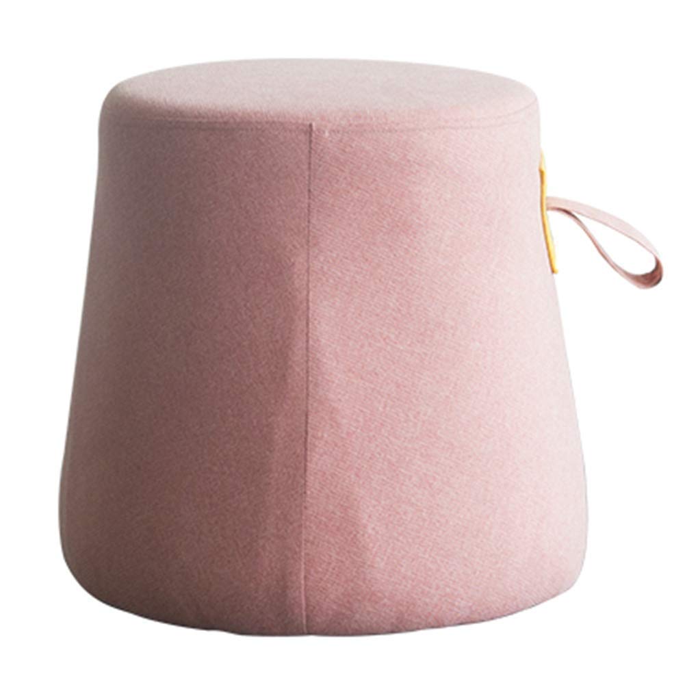 Banc à chaussures en tissu rose pour entrée chic et chambre