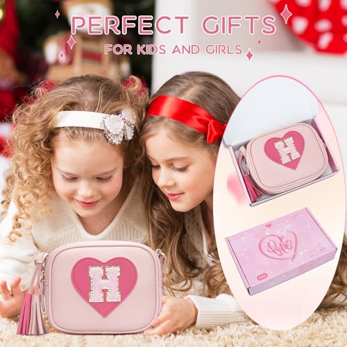 Image of KKXIU Birthday Gifts for Girls Initial Toddler Purse Cute Kids Crossbody Bag