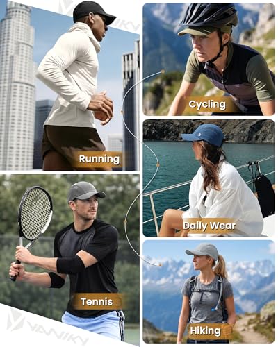 Image of YANIKY Quick-Dry Running Hat for Men & Women Cooling Hat UPF 50+ Thin Baseball Cap Lightweight Breathable Mesh Sport Hats