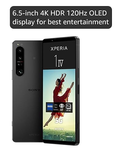 Sony Xperia 1 IV (5G Smartphone, 6.5 inch, 4K HDR 120 Hz OLED
