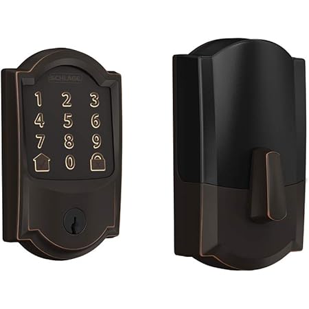 Schlage Encode Smart Wi-Fi Deadbolt with Camelot Trim in Aged Bronze