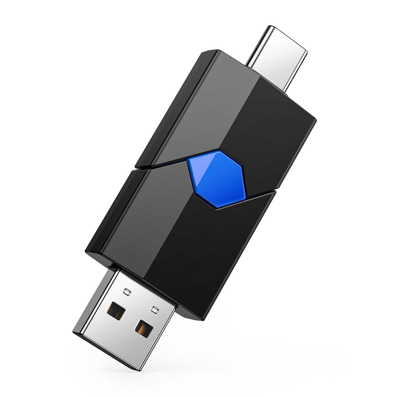 JUANWE 64GB USB Flash Drive 2.0 Type C + USB A Thumb Drive Retractable Dual Flash Drive Type C Memory Stick 2 in 1 Jump Drive for iPhone, iPad, Android Phones, Tablet, Laptop, Computers-picture-43