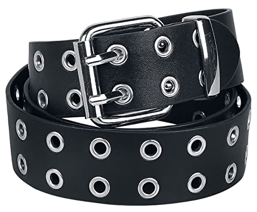 Rock Rebel by EMP Cole Unisexe Ceinture Noir 70% Fibres de Cuir végétal, 30% polyuréthane